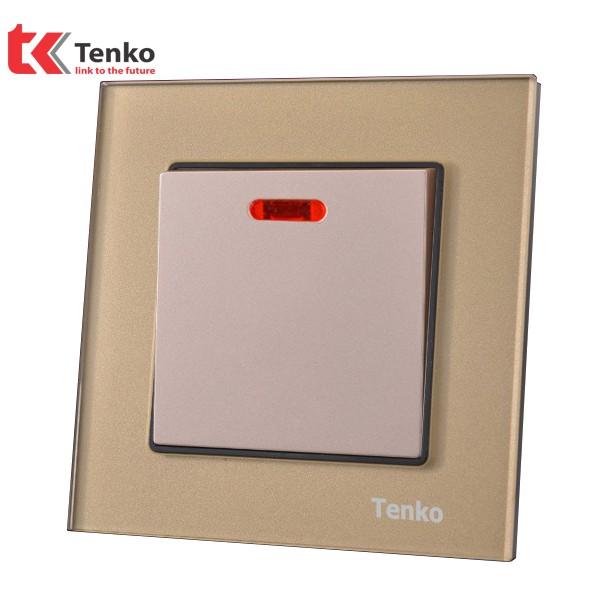 Công Tắc 20A Công Suất Cao Cho Bình Nóng Lạnh, Điều Hòa - Mặt Kính Cường Lực - Chính Hãng Tenko TK-F71-D-87