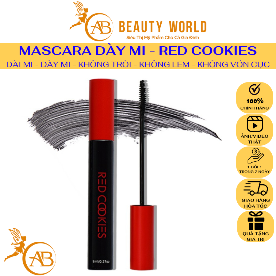 Mascara Dài Mi RED COOKIES Beaurer Curl Korea - Nối Dài Mi - Dày Mi - Không Trôi - Không Lem - Không Vón Cục