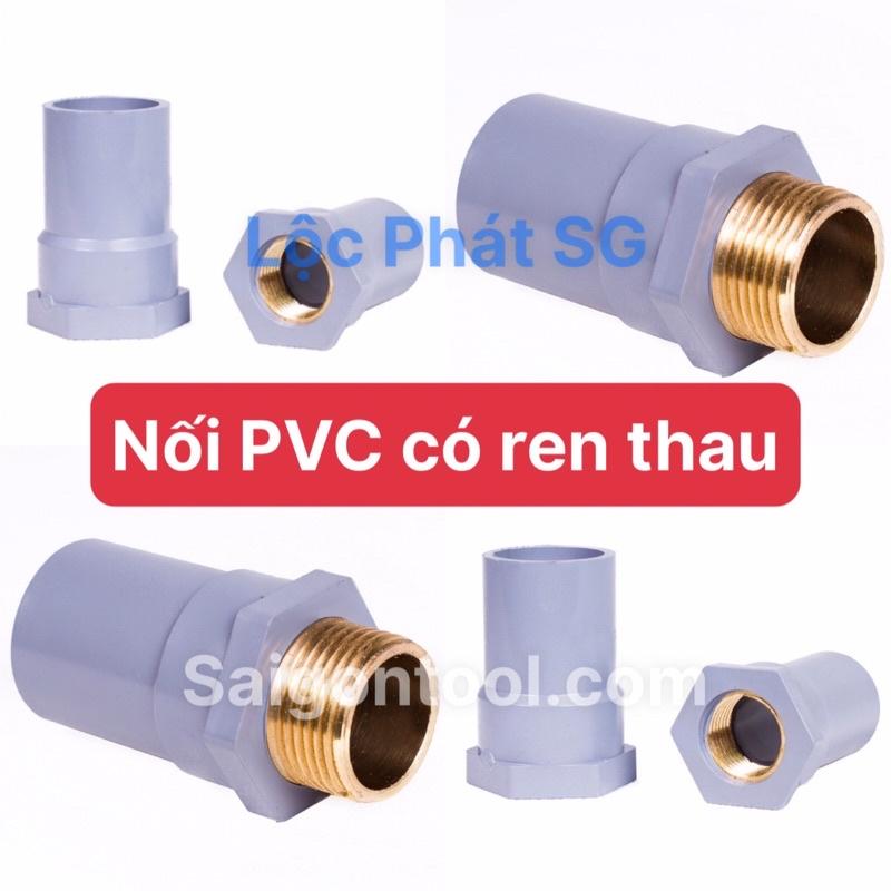 Nối ống PVC có ren bằng thau - răng ngoài thau - răng trong thau