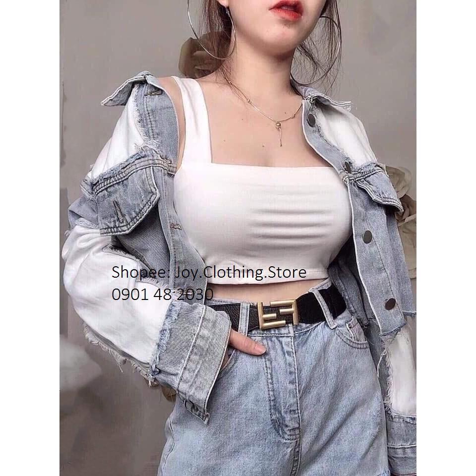 Áo 2 dây croptop kiểu JOY BABE  áo hai dây nữ thun xịn hack dáng co giãn 4 chiều, crop top sexy form ôm CROH 6 -5F