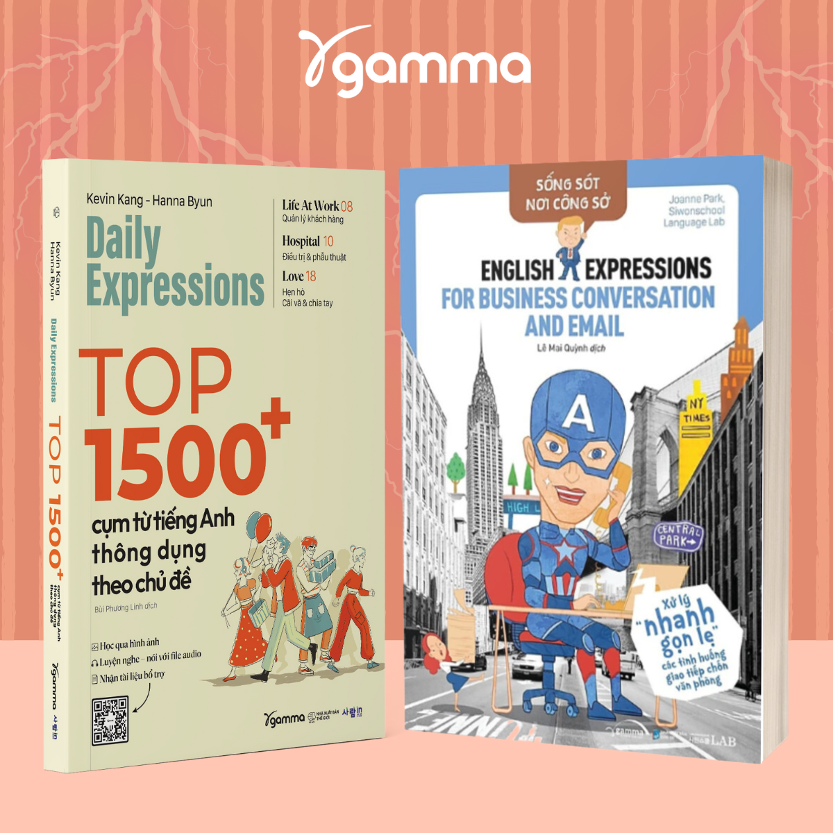 Combo 2 Cuốn: Daily Expressions (Top 1500+ Cụm Từ Tiếng Anh Thông Dụng Theo Chủ Đề) + English Expression For Business Conversation &amp; Email (Xử Lý Nhanh Gọn Lẹ Các Tình Huống Giao Tiếp Chốn Văn Phòng)