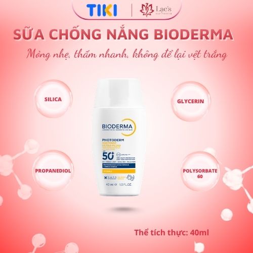Sữa chống nắng Bioderma phổ rộng ráo mịn, bảo vệ da toàn diện Photoderm XDefense Ultra-fluid SPF50+ 40ml