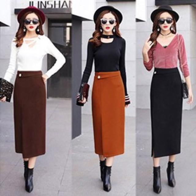 Chân Váy Dài Gia Công Thời Trang Sành Điệu Dành Cho Nàng Công Sở