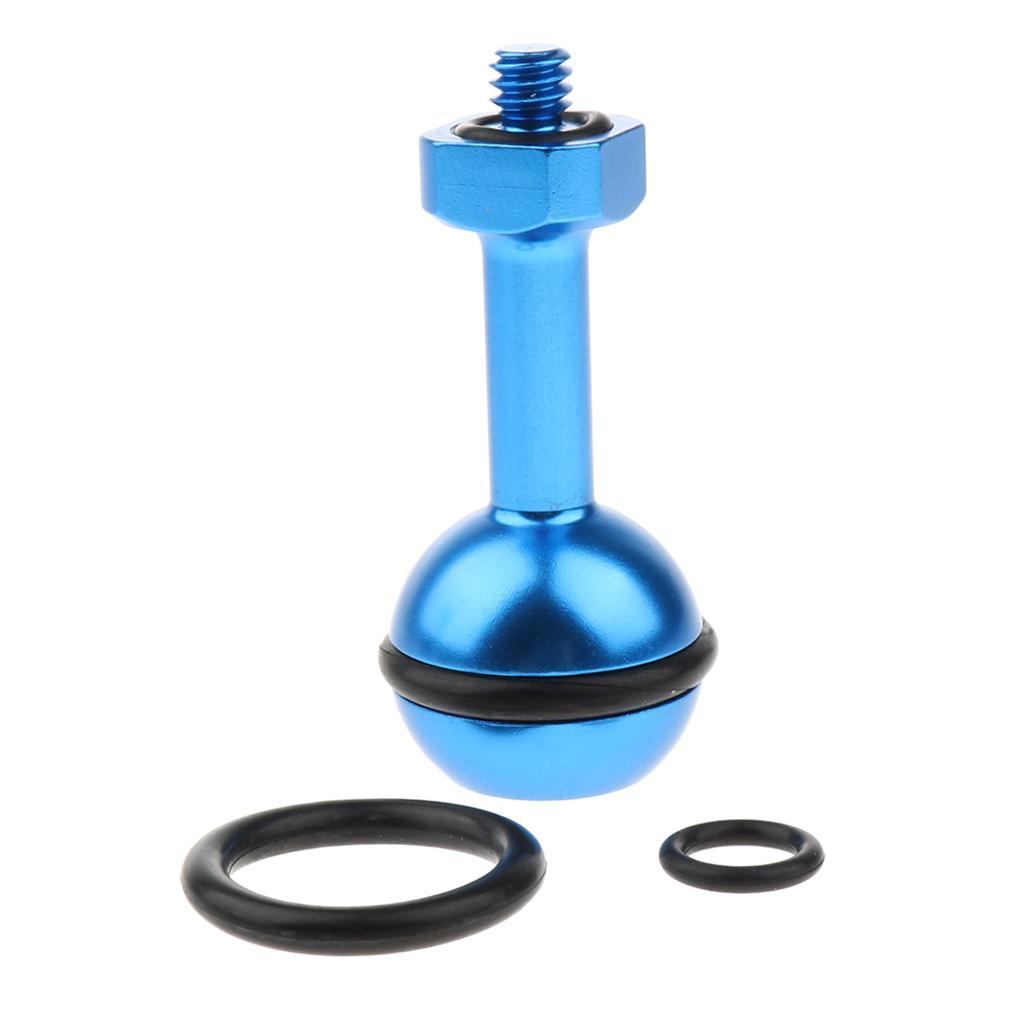 5 Pieces CNC Aluminum Alloy Diving Ball Head Mount Bracket For GoPro 6/5/4/3 , Blue & Black