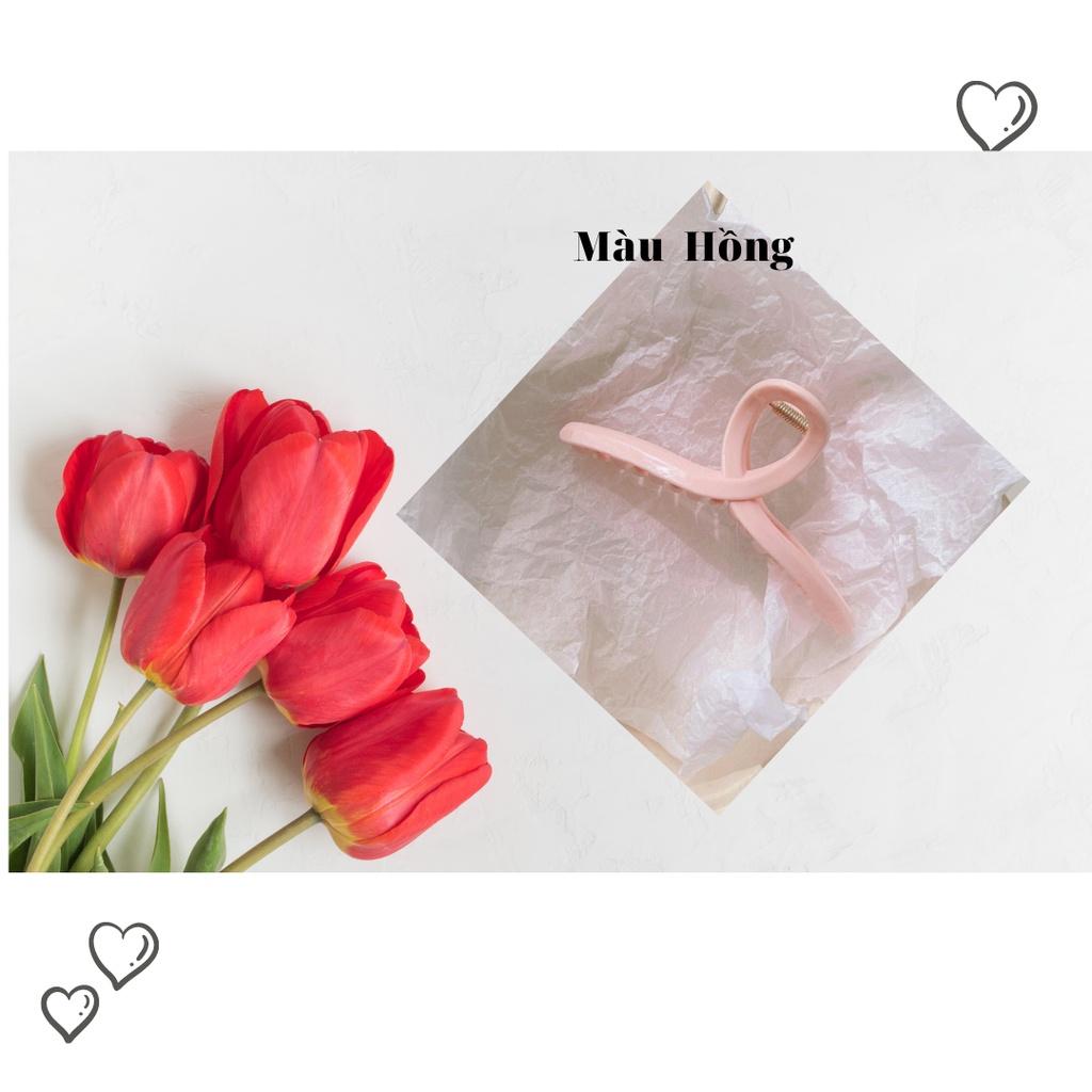 Kẹp tóc nhựa cỡ lớn phong cách Hàn Quốc-Cặp tóc thời trang nhiều màu