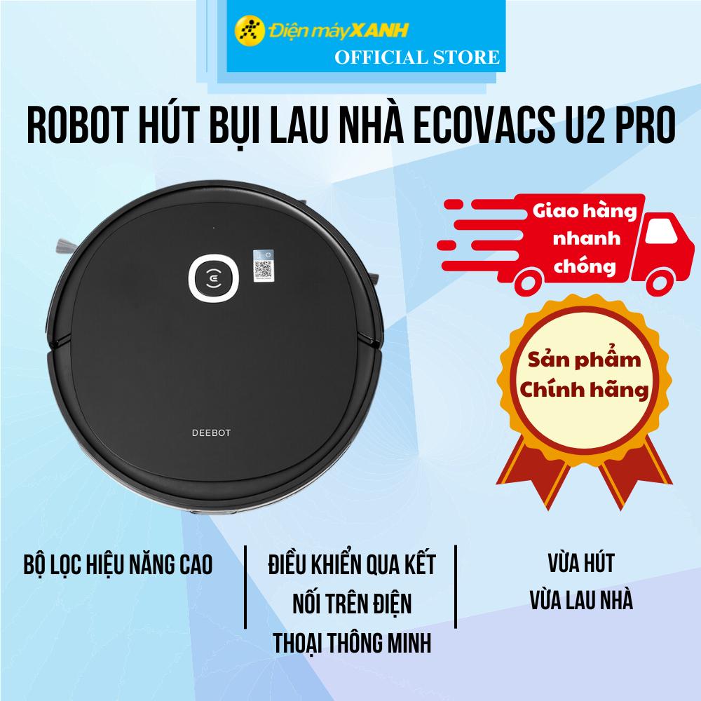 Robot hút bụi lau nhà Ecovacs U2 Pro - Hàng Chính Hãng