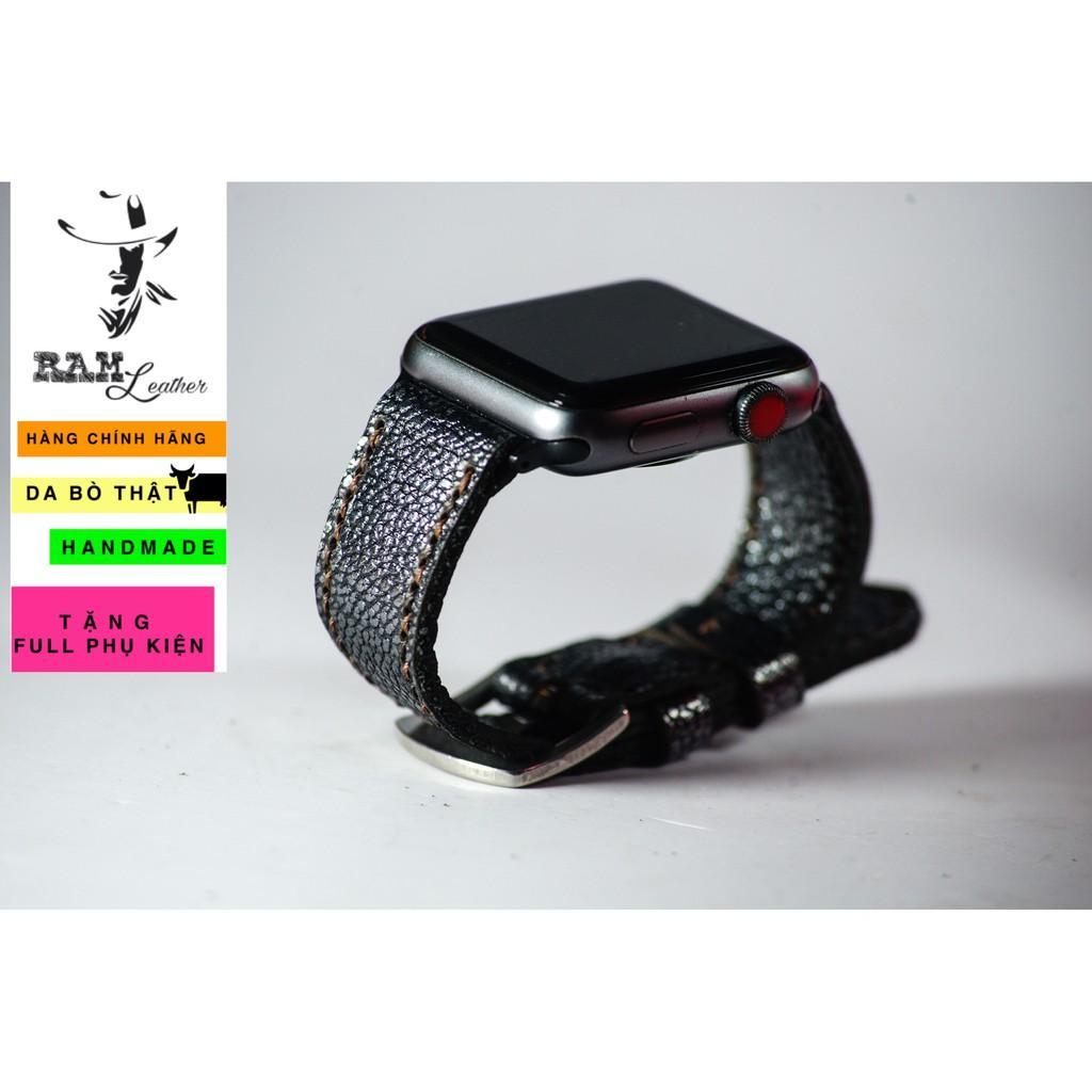 Dây đồng da bò thật handmade RAM classic 1956 steel black