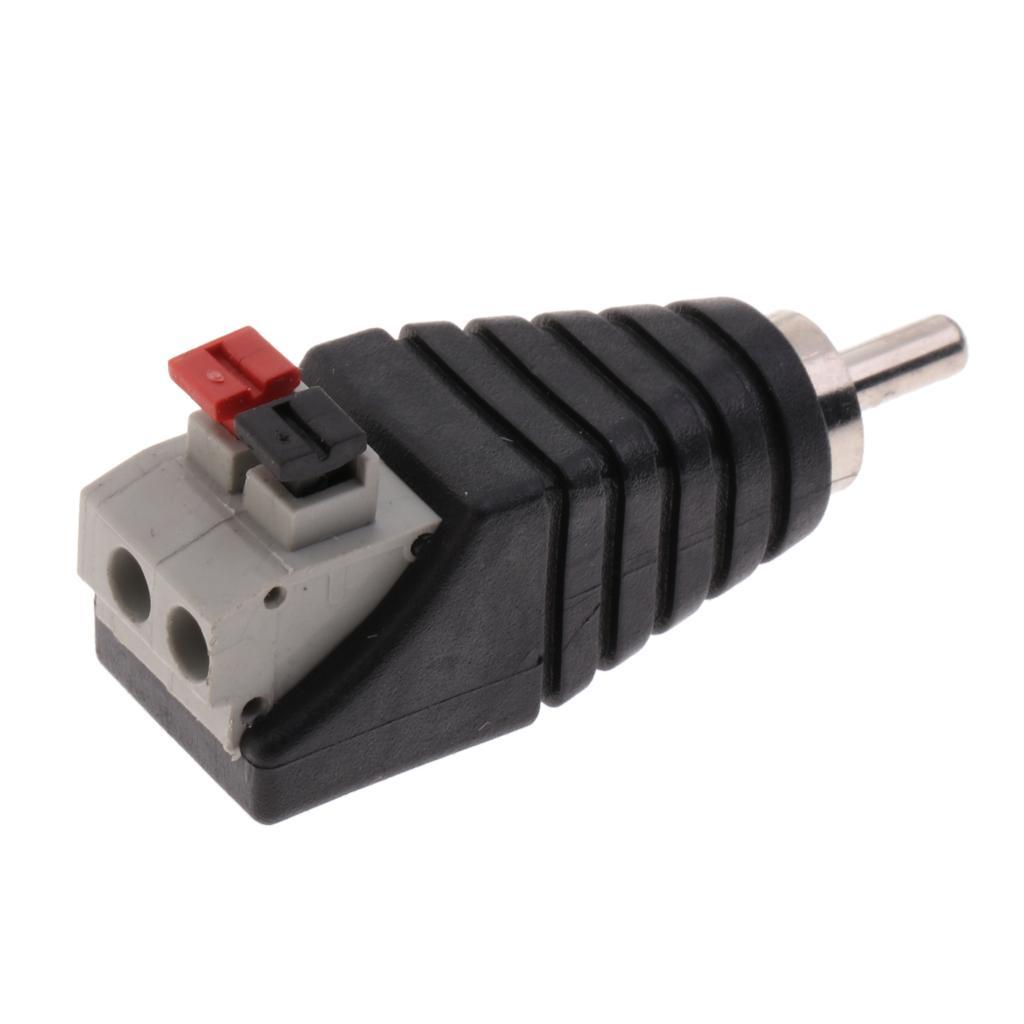 3pcs Phono RCA Male To Female Plug TO AV Screw Terminal Video AV Aapter