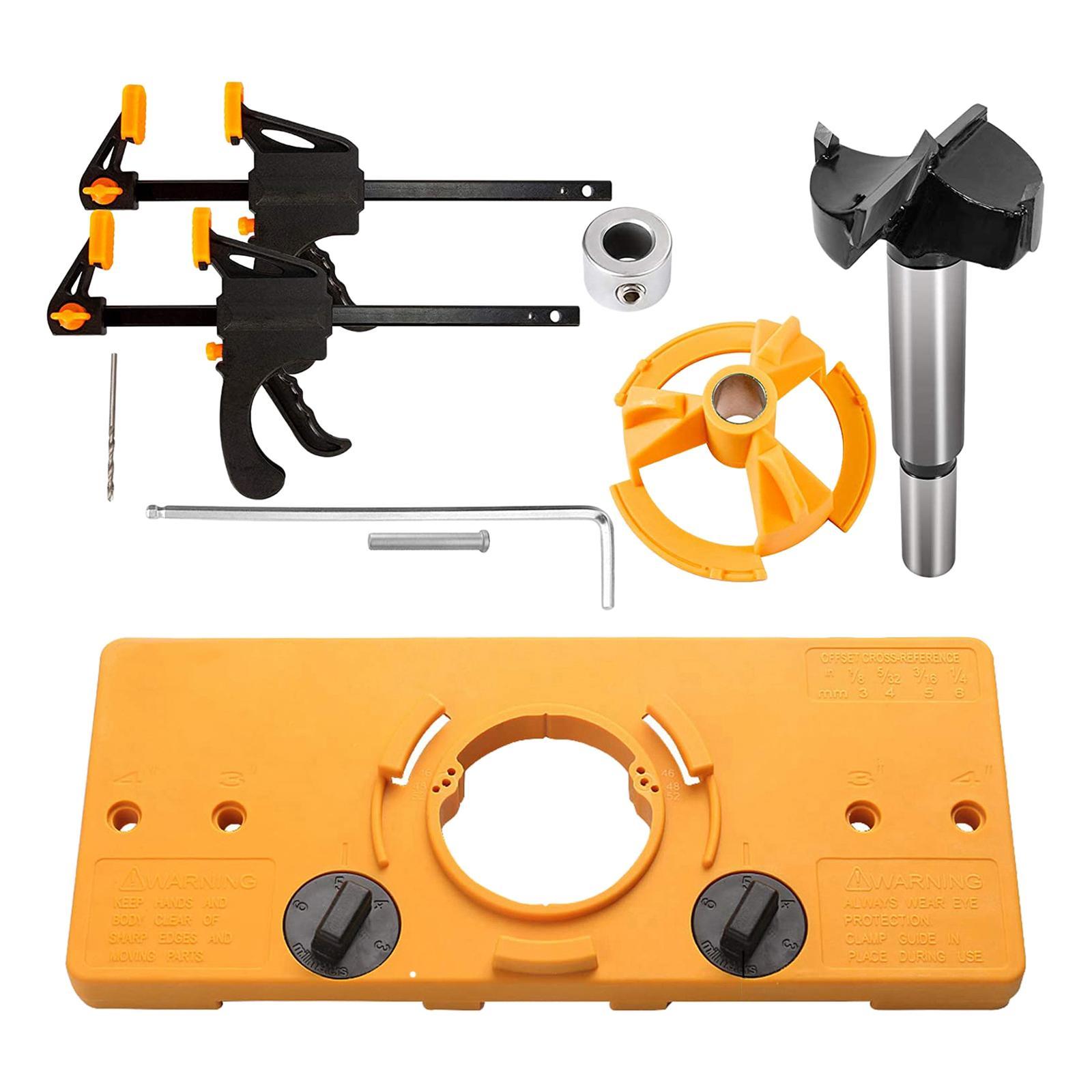 35mm Hinge Drilling Jig Guide Locator Drilling Tool for Woodworking Door Cabinet