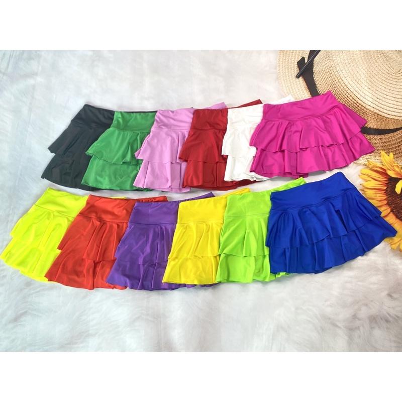 Quần đùi váy xoè 2 lớp 2 tầng tập gym, aerobic,nhảy kochan, đi biển, đi bơi, đồng phục khiêu vũ,biểu diễn nhảy kochan nữ