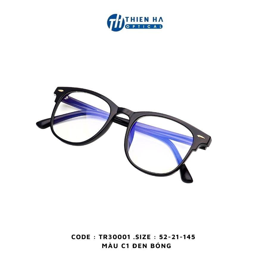 Gọng kính cận clubmaster nam nữ THIÊN HÀ OPTICAL chất liệu nhựa Tr90 dẻo nhẹ dễ đeo dáng trẻ trung nhiều màu TH30001