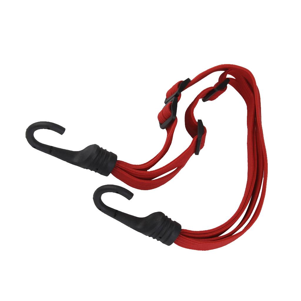 Red Motorcycle Cargo Luggage Helmet Mount Rope Strap Adjustable