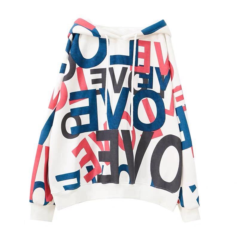 ÁO KHOÁC NỈ FORM RỘNG NỮ IN CHỮ NHIỀU MÀU SIÊU CUTE