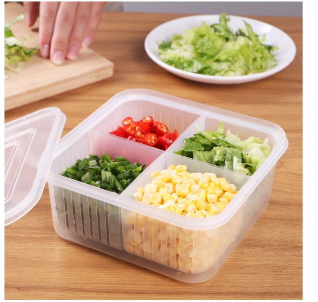 Hộp thực phẩm 4 ngăn có nắp