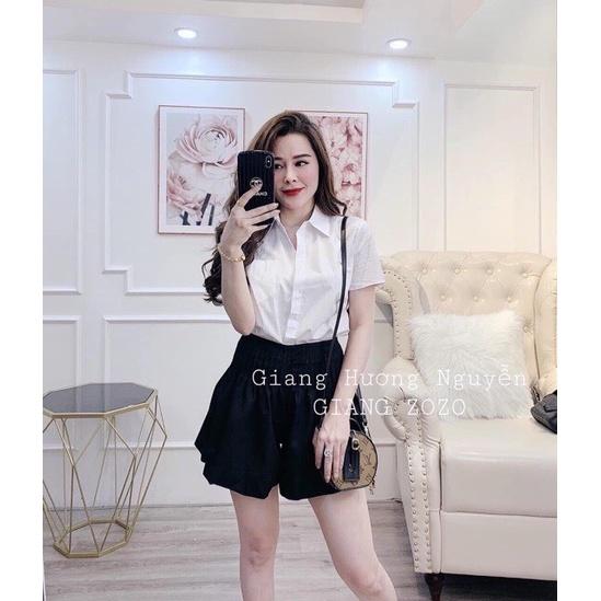 Áo sơ mi trắng nữ cộc tay siêu xinh