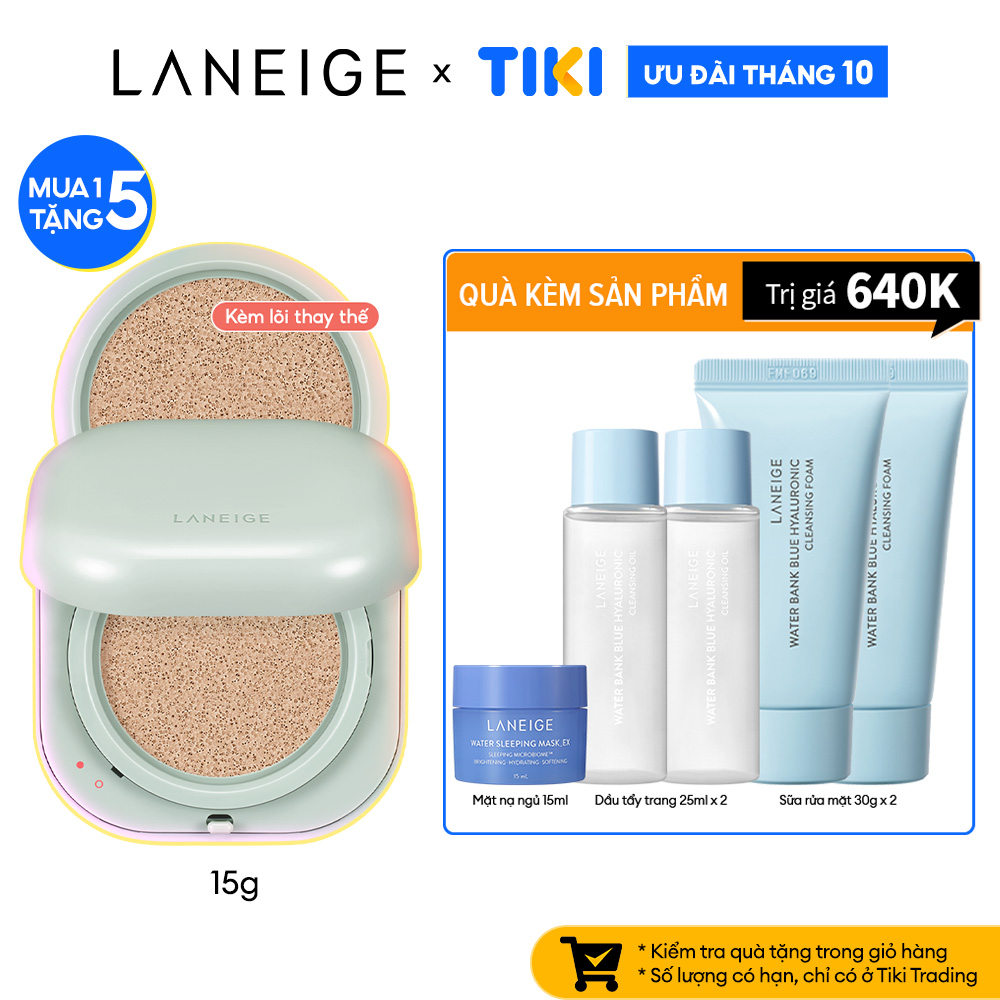 Phấn Nước Trang Điểm Kiềm Dầu Thế Hệ Mới Cho Lớp Nền Mịn Lì Laneige Neo Cushion Matte 15G + Kèm Lõi Thay Thế