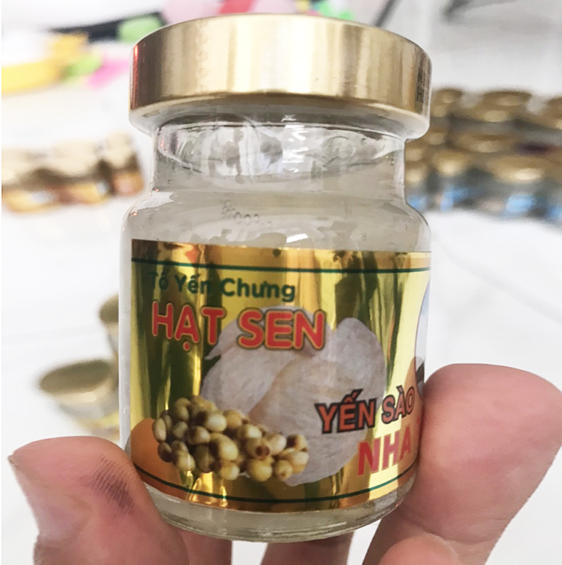 6 hủ x 70ml - YẾN SÀO HẠT SEN NGUYÊN CHẤT 20% KHÁNH HÒA - chưng sẵng dành cho người khó ngủ và mất ngủ - Tốt cho sức khỏe