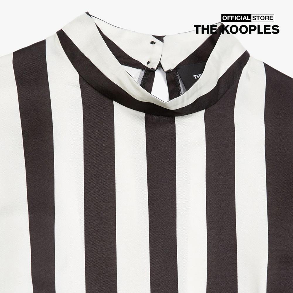 THE KOOPLES - Đầm mini cổ trụ tay dài Striped FROB21022K