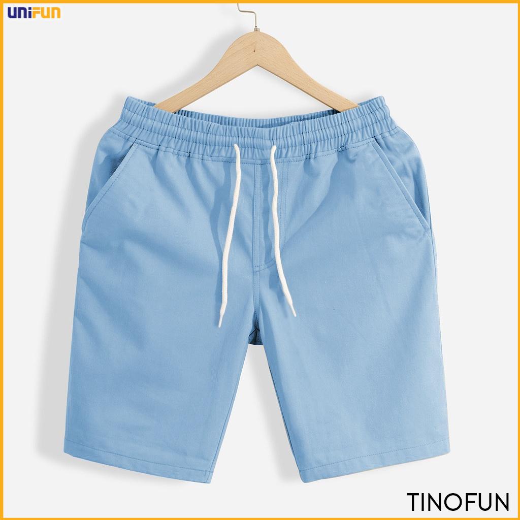 Quần short nam kaki UNIFUN Quần đùi nam mã TT11 thể thao dáng lửng tập gym co giãn có chun mùa hè