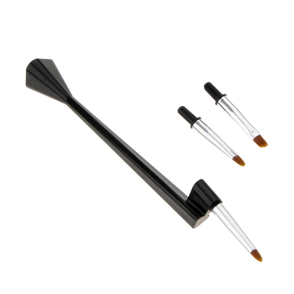 3 In 1 Makeup Eye Brush Kit Eyebrow Shadow Lip Concealer Cosmetic Brush Tool