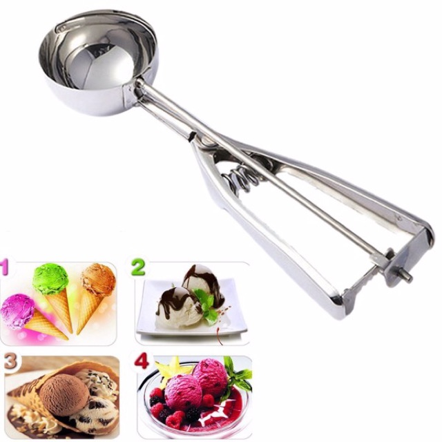 Muỗng Múc Kem - Múc Hoa Qủa Inox Đa Năng - Tiện Lợi An Toàn