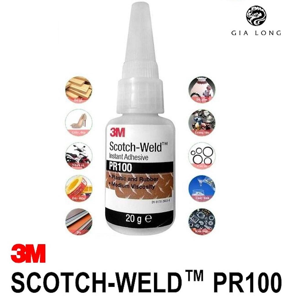 Keo dán đa năng siêu dính 3M PR100 SCOTCH WELD 20g, siêu dính siêu bền mau khô dễ sử dụng - 3M Long Vu