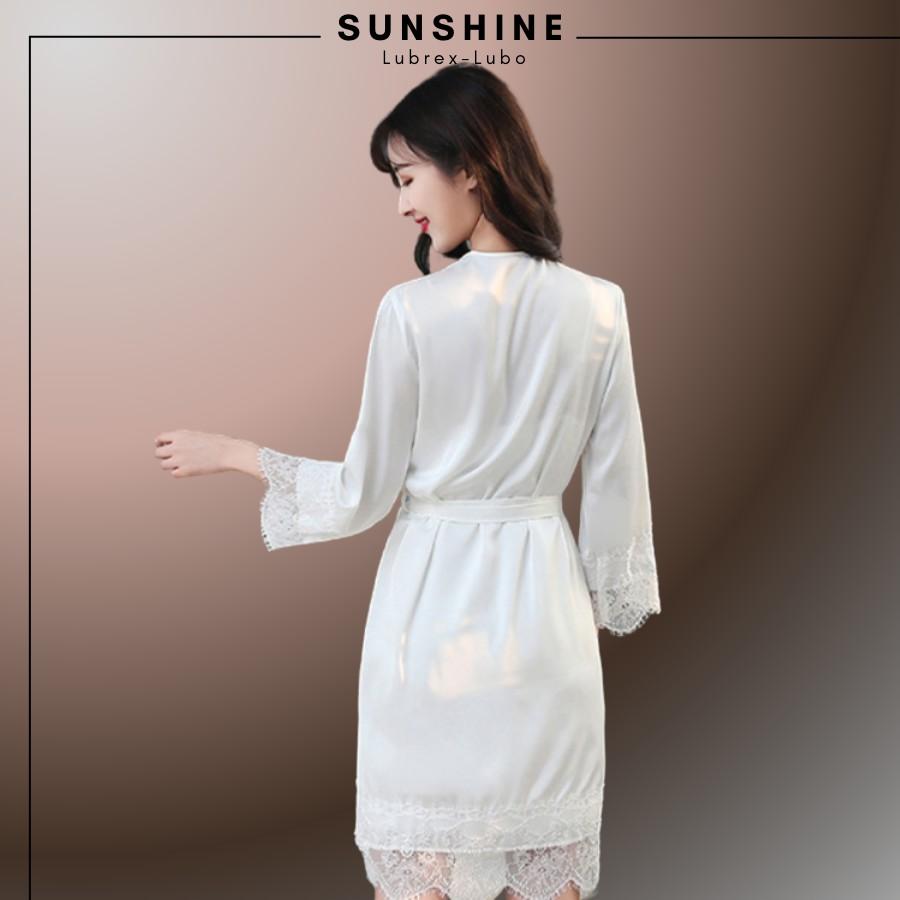 Áo choàng ngủ nữ sexy vải lụa satin cao cấp SUNSHINE LUBREX LUBO