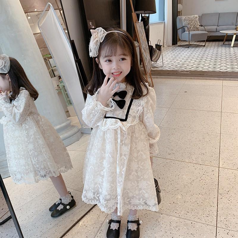 Váy đầm ren công chúa cho bé gái đi tiệc