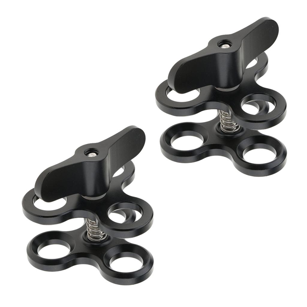 Phép Lạ Chiếu 2 Cái 1-Inch Ba Bóng Kẹp Cánh Tay Gắn Giá Đỡ Dưới Nước Hệ Thống Đèn Chiếu Sáng