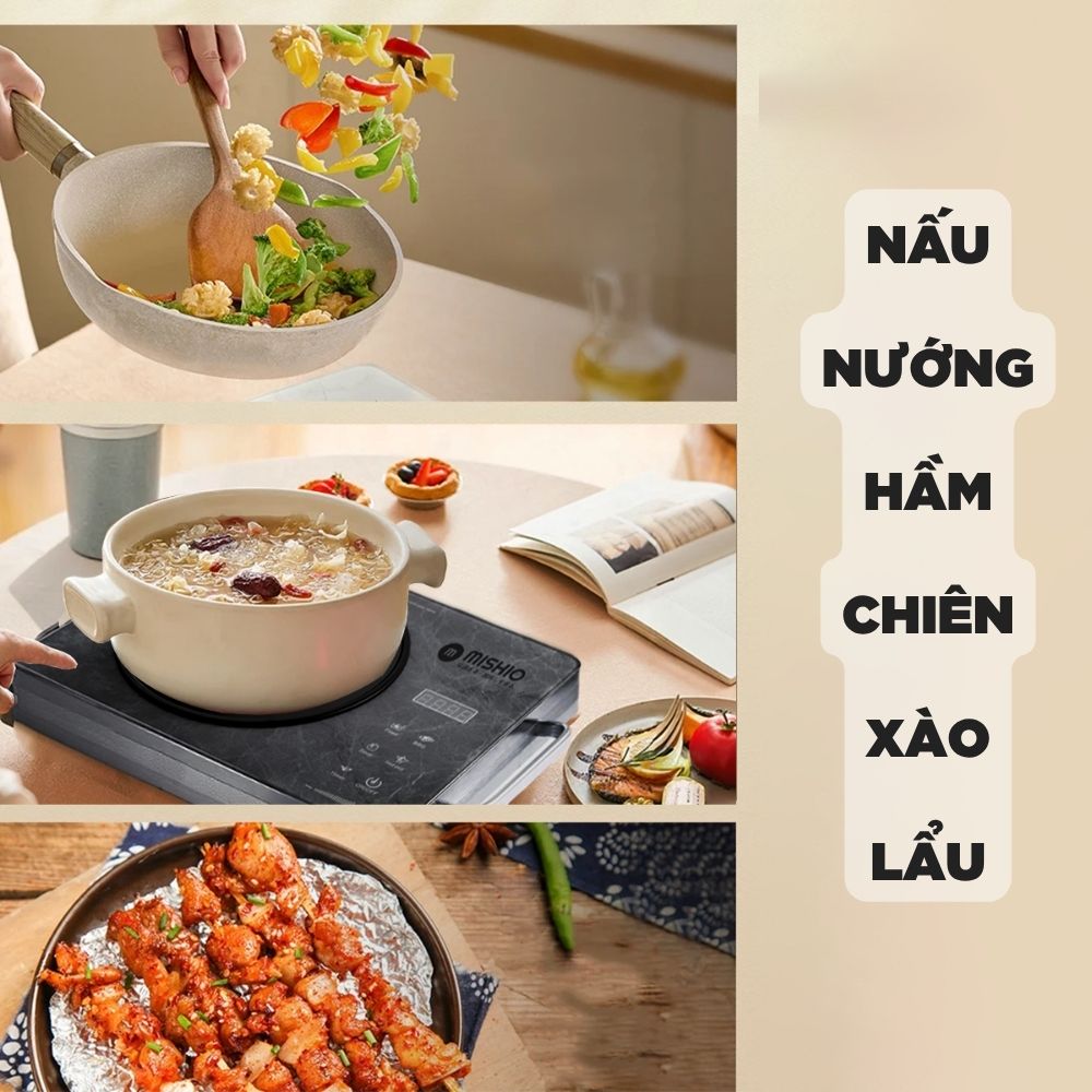 Bếp hồng ngoại Mishio MK417 mặt kính cường lực cao cấp - hàng chính hãng