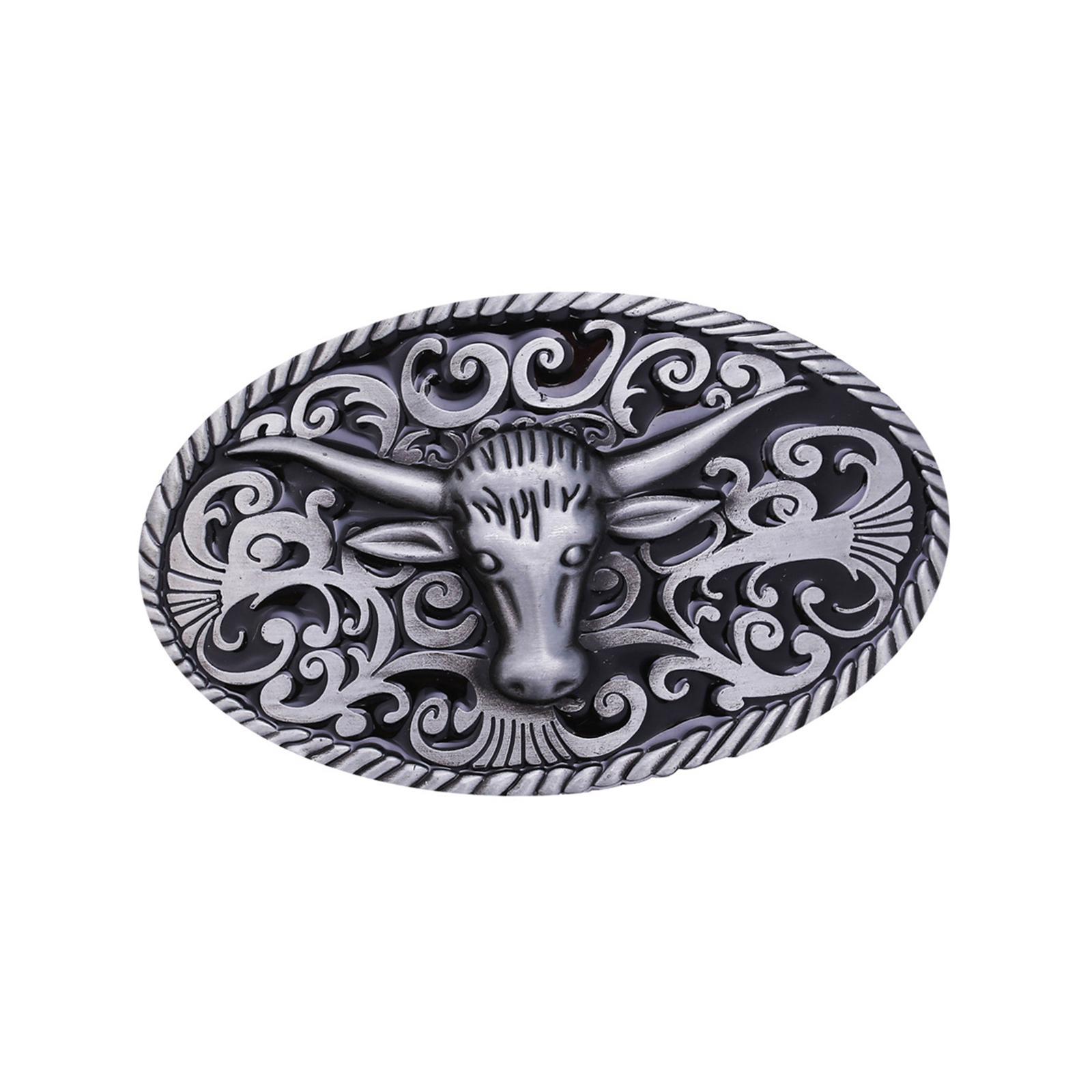 Retro Western Belt Buckle Cowboy Novelty Unique for Men Women Antique Fits Belt