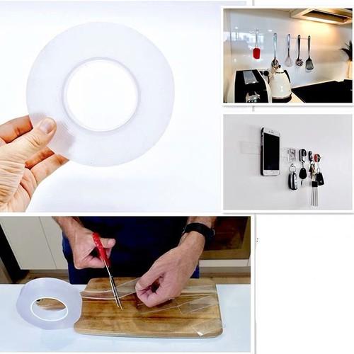 Băng Dính 2 Mặt Đa Năng Trong Suốt