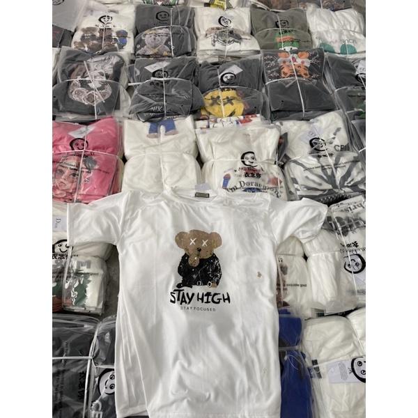 Áo thun tay lỡ nam nữ, áo phông unisex form rộng chất cotton mát mịn thấm hút mồ hôi in hình Hoạt Hình
