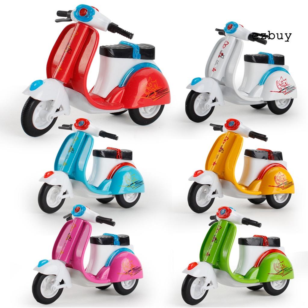 EY-Children Pull Back Mini Car Alloy Motorcycle Tricycle Model Educational Toy