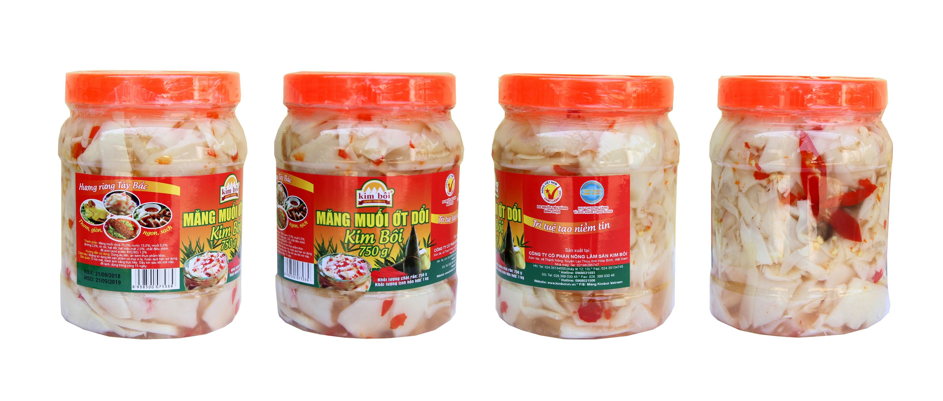 Măng Muối Ớt Dổi Kim Bôi 950g