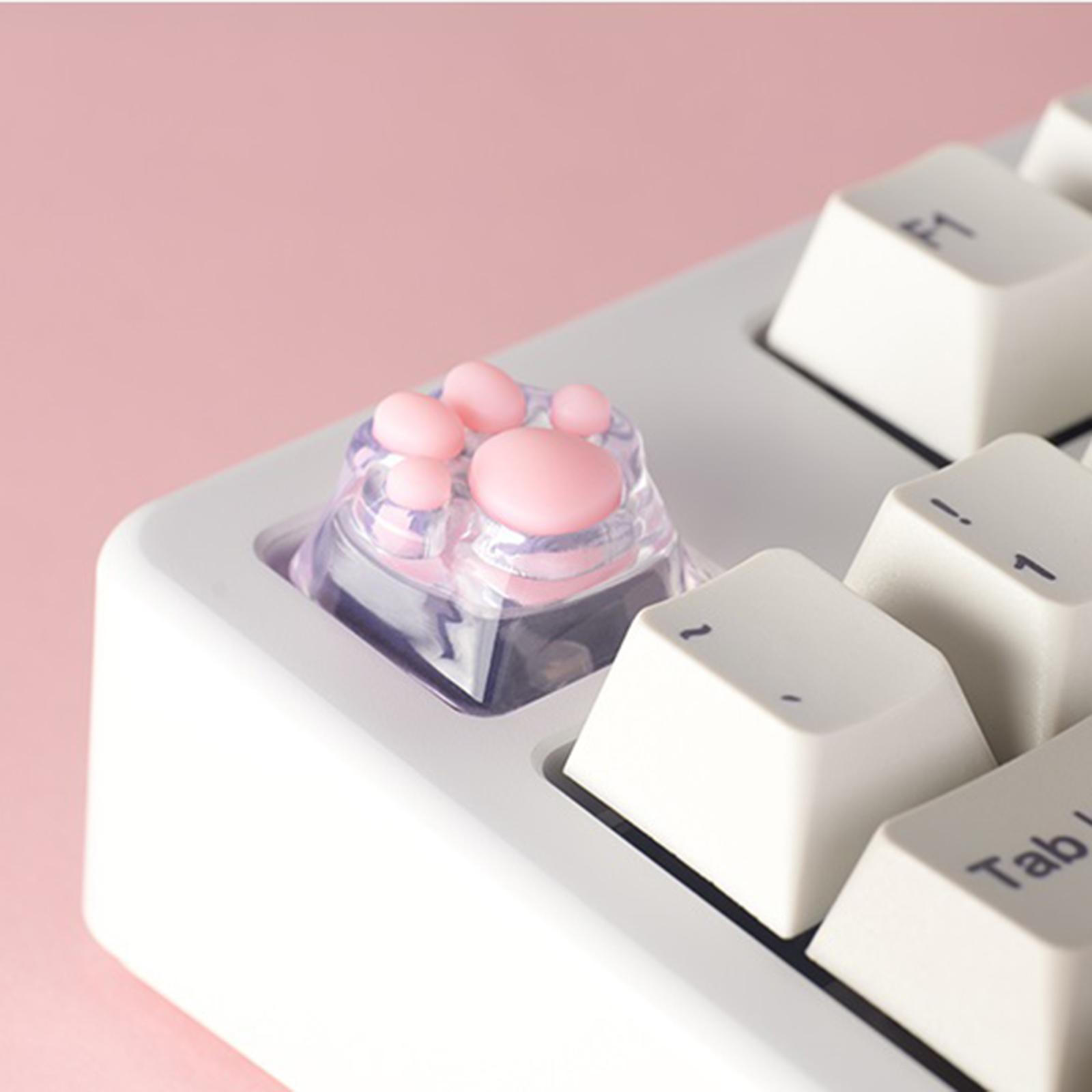 Transparent Gaming Key Caps Cat Paw Keycaps Machinery Keyboard keycaps Base