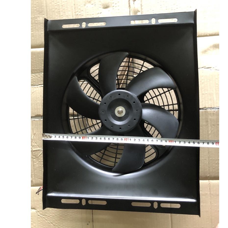 Quạt Dàn nóng lồng sắt chế 14x18 12V / 24V 35x46 cm hàng Trung Quốc