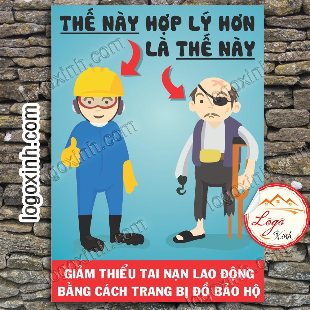 LOGO TEM STICKER YÊU CẦU SỬ DỤNG ĐỒ BẢO HỘ LAO ĐỘNG- labor safety - CẢNH BÁO AN TOÀN LAO ĐỘNG