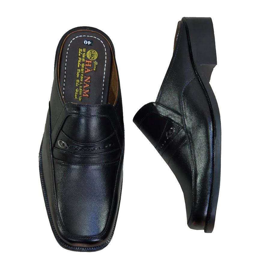 Dép Bít Mũi Nam HÀ NAM Da Bò Thật Cao Cấp GSB20135c