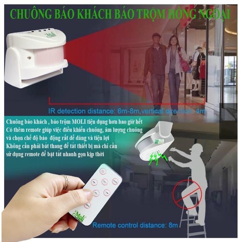 CHUÔNG BÁO KHÁCH-BÁO TRỘM CÓ REMOTE ĐIỀU CHỈNH MOLI