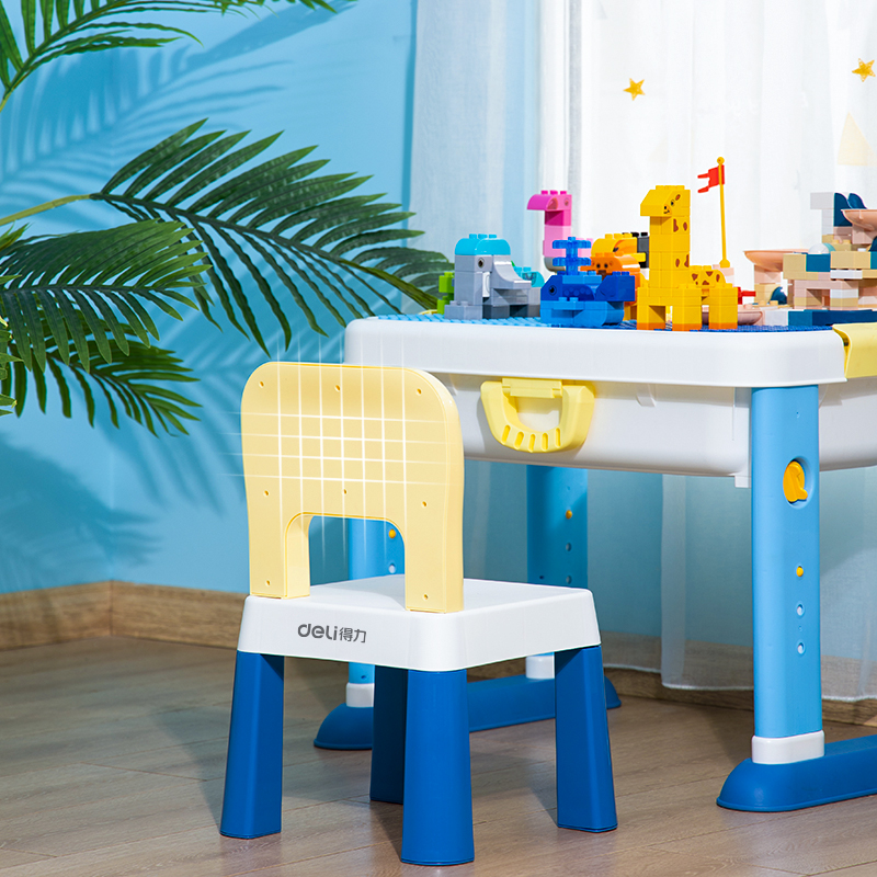 Bộ bàn ghế Lego đa năng cho bé Deli - Có thể gấp gọn làm bàn học - Phù hợp cho trẻ từ 3-6 tuổi - Chất liệu nhựa cao cấp - 74541 / 74542