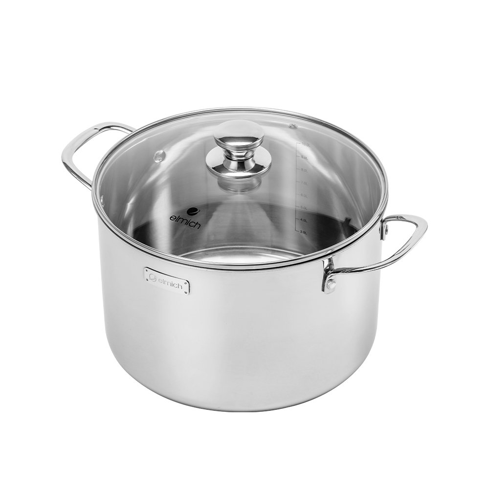 Nồi luộc gà Inox 3 lớp đáy liền Elmich Trimax Classic 28cm 2410OL, Hàng chính hãng, Dùng được mọi loại bếp - JoyMall