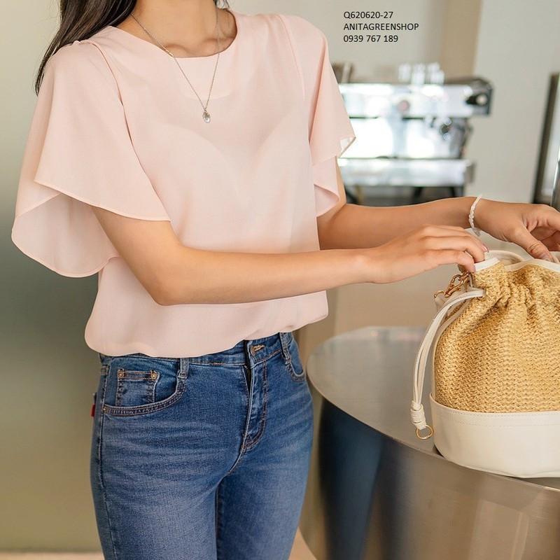 Q620620 ÁO VOAN NỮ TAY LOE