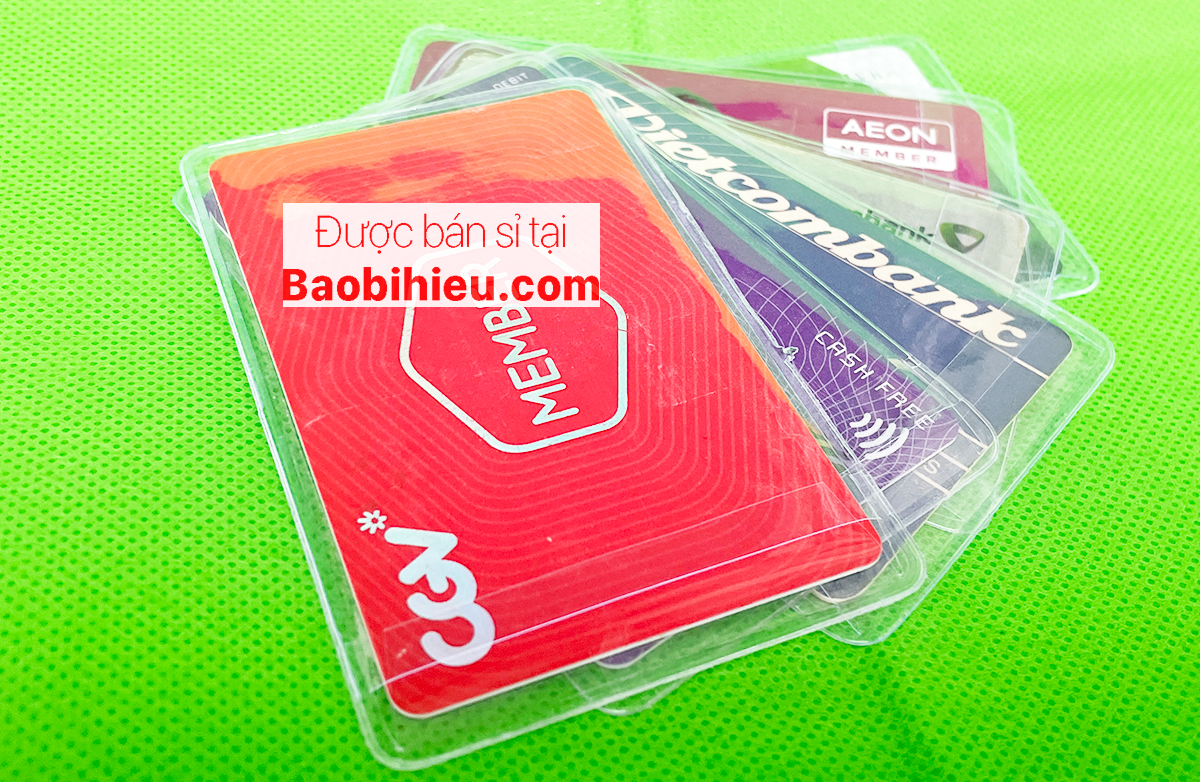 BỘ 8 vỏ bọc thẻ căn cước bằng lái thẻ tín dụng trong suốt (VBT08)