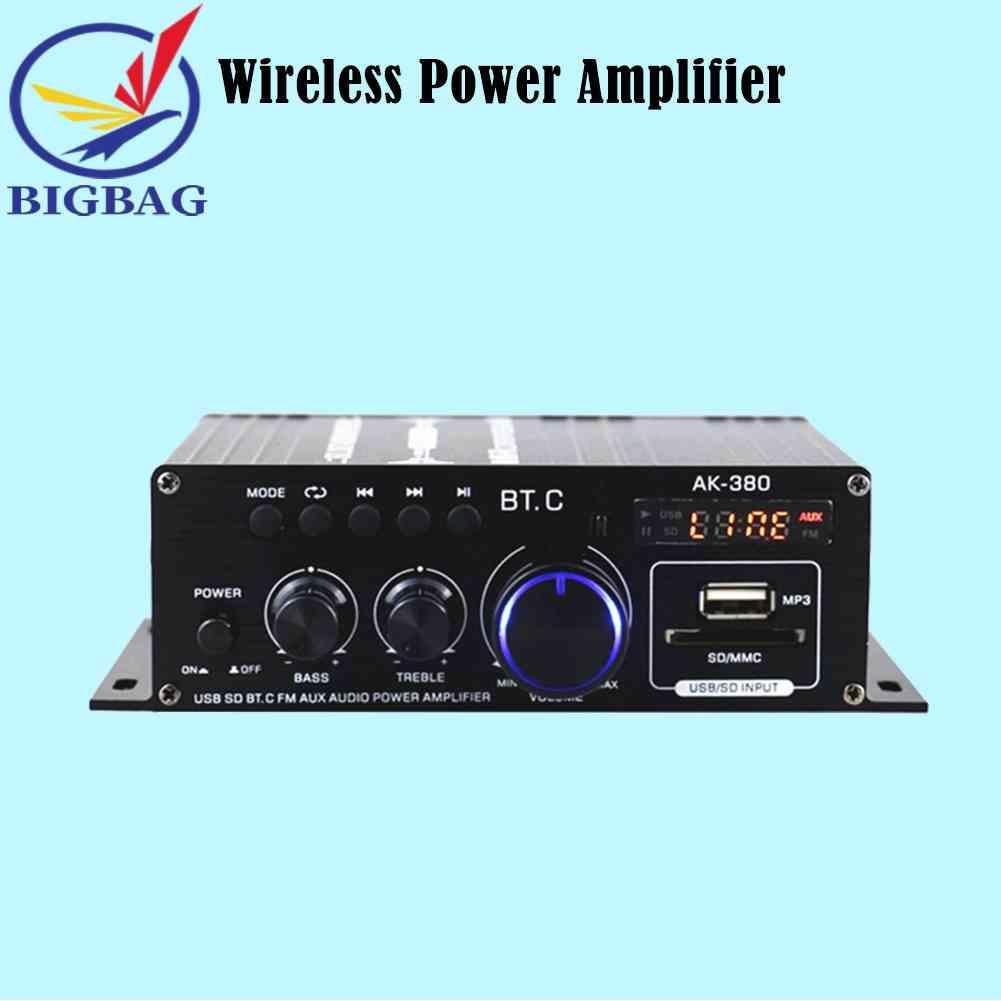 Bộ Khuếch Đại Âm Thanh Bluetooth AK380 12V 2 Kênh HIFI Chuyên Dụng Cho Gia Đình