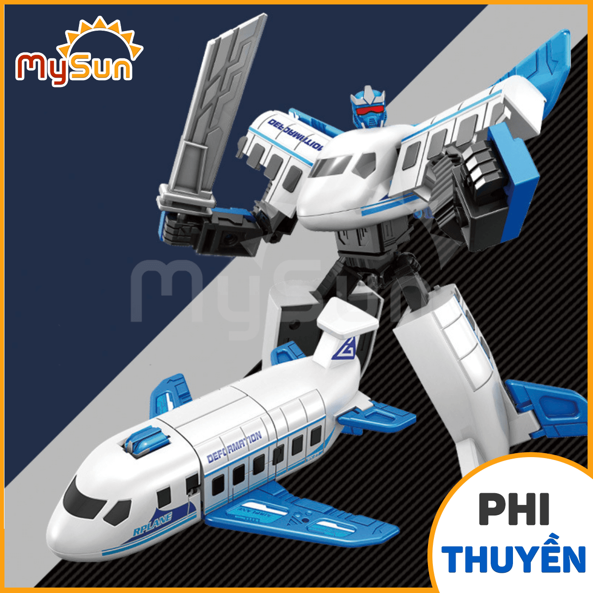 Đồ Chơi Mô Hình Robot Biến Hình Xe Ô Tô Transformer Optimus Prime, Bumblebee Mysun - Phi Thuyền