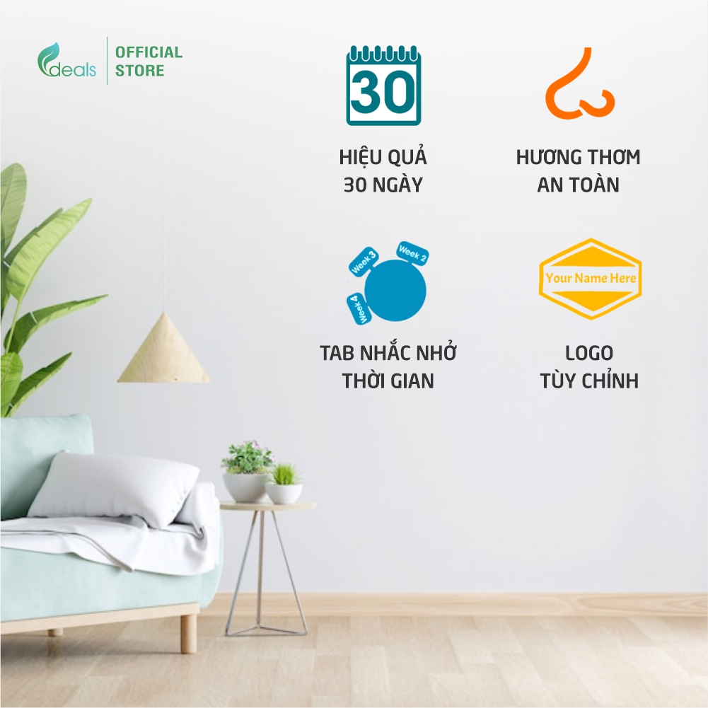 Combo 3 Sáp Thơm Khử Mùi Đa Năng ECODEALS Curve Fresher - Thơm vượt trội 30 ngày, an toàn sức khỏe - Mùi ngẫu nhiên