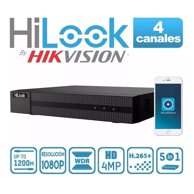 Trọn bộ 4 camera giám sát 2.0MP HiLook - Có màu ban đêm - Cắm điện là chạy - Hàng chính hãng