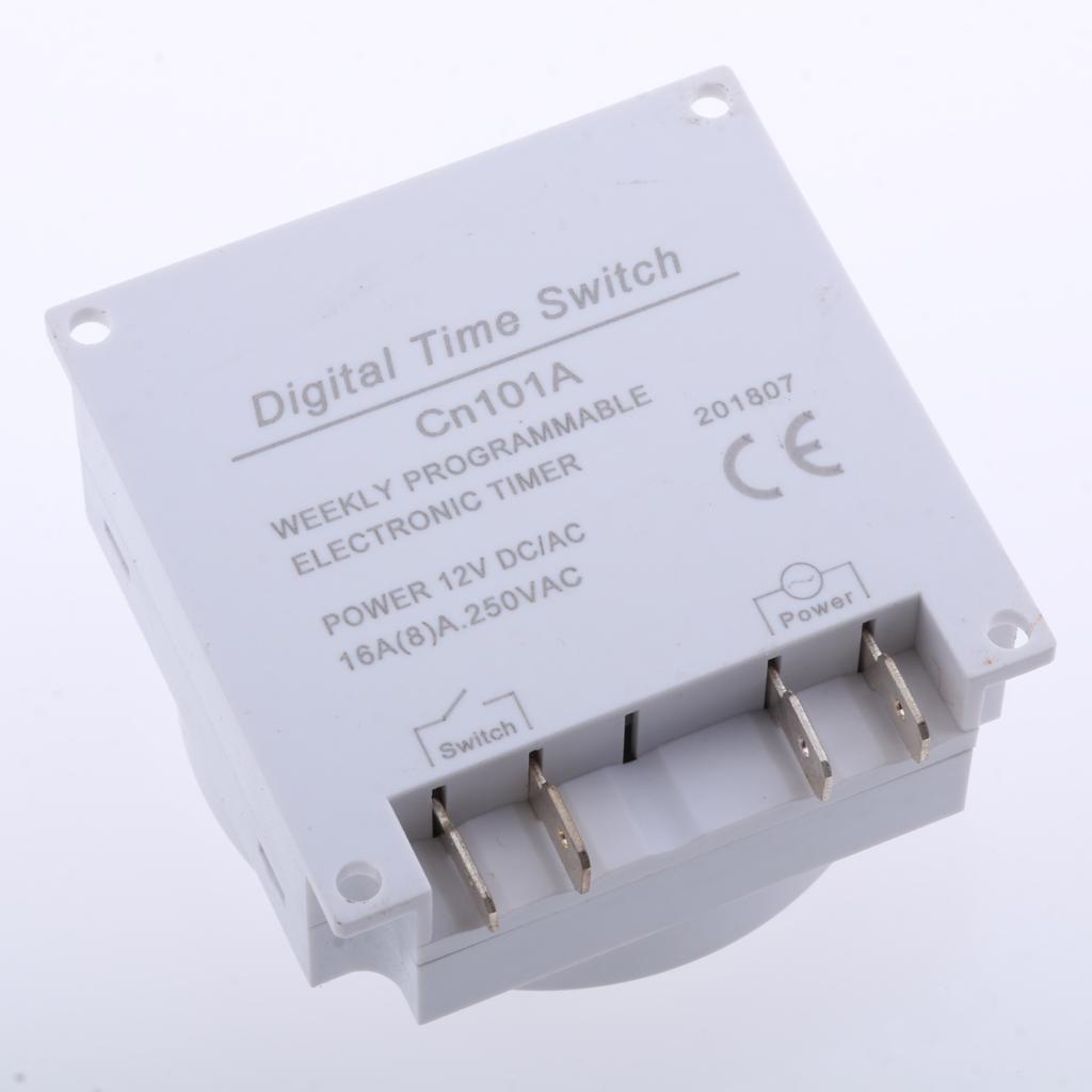 2xDC 12V Digital LCD Programmable Timer Relay Time of Weekly Electronic