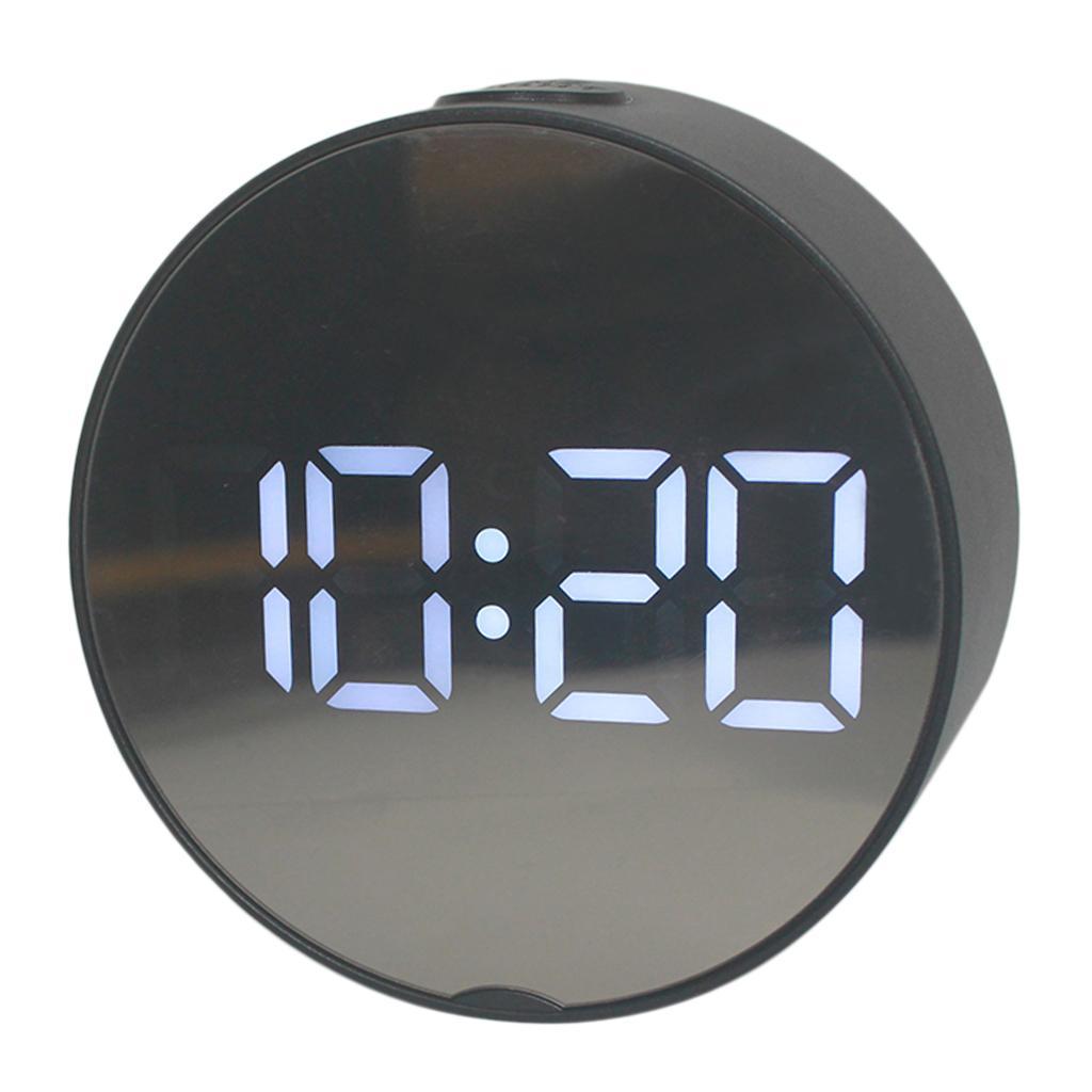 LED  Screen Bedside Table Clock Mirror Suface Digital  Clock A
